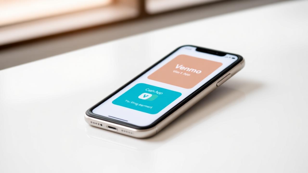 Smartphone showing Venmo, Cash App, and PayPal logos connected through a single EZTipr tip page